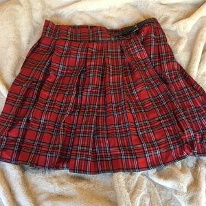 Deandri plaid wrap skirt